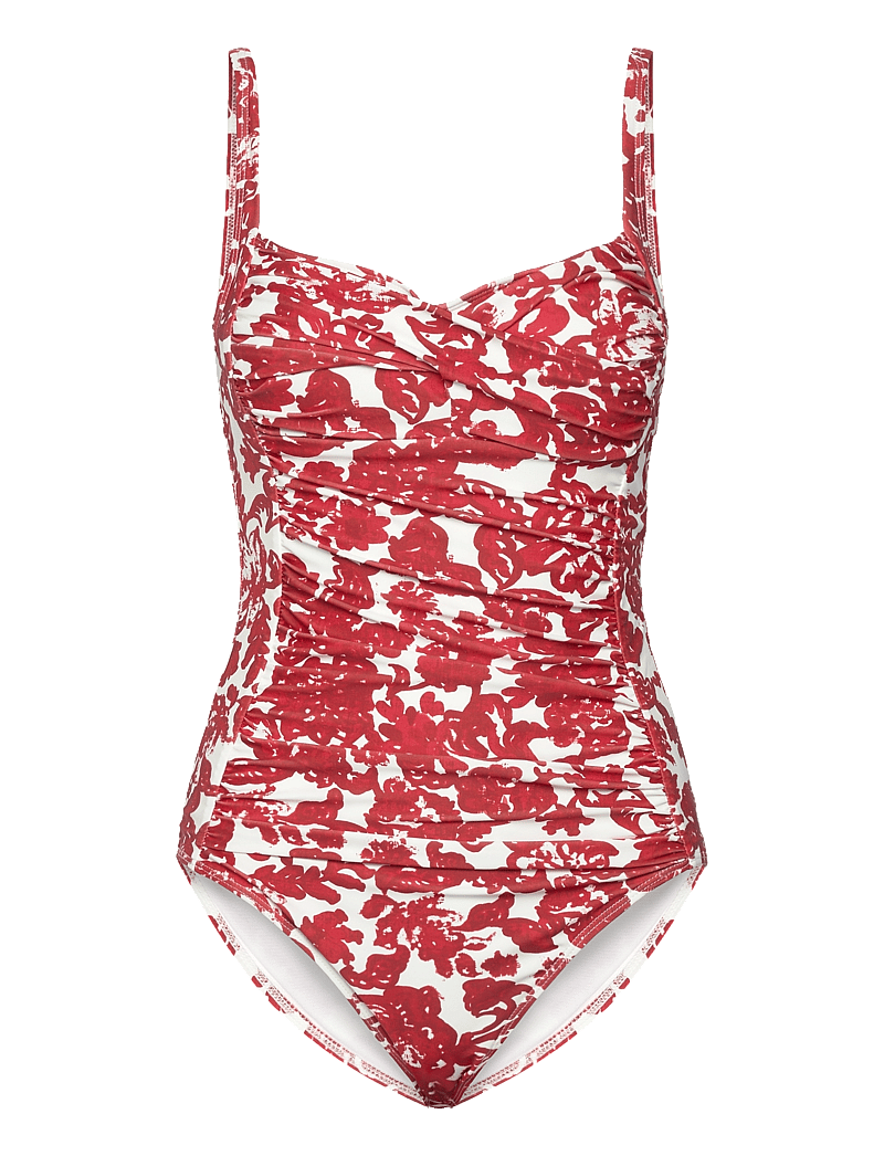 Rosemunde - Swimsuit - baddräkter - red ink flower print - 0