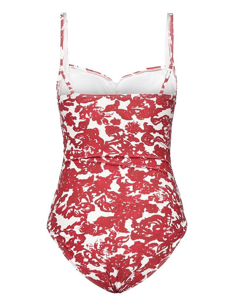 Rosemunde - Swimsuit - baddräkter - red ink flower print - 1