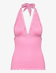 Rosemunde - Silk halter neck w/ lace - hihattomat topit - bubblegum pink - 0
