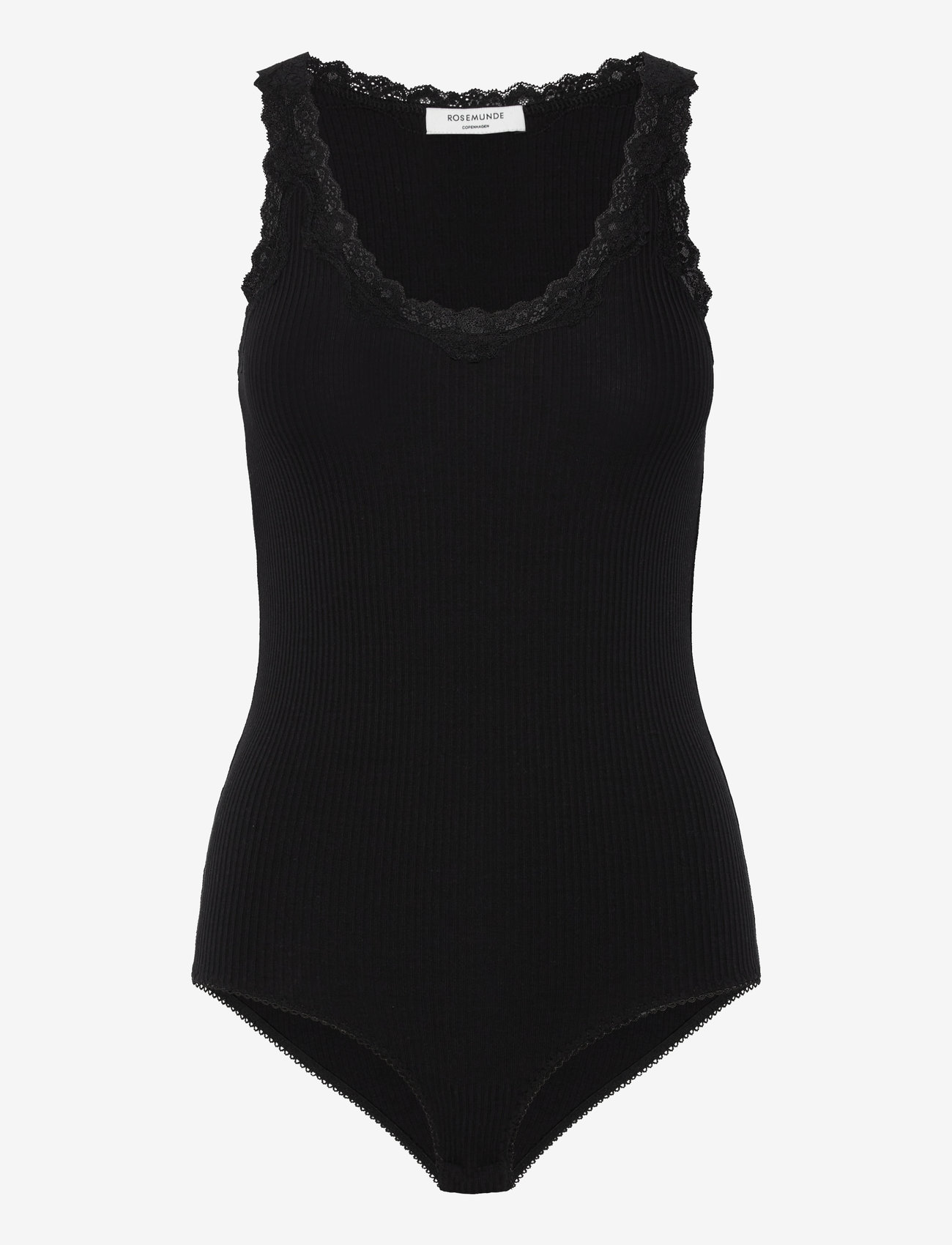 Rosemunde - Silk bodystocking w/ lace - special occasions - black - 0
