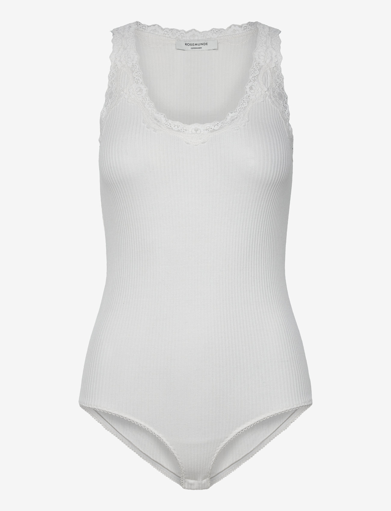 Rosemunde - Silk bodystocking w/ lace - særlige begivenheder - new white - 1