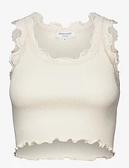 Rosemunde - Silk cropped top w/ lace - mouwloze tops - marble - 0