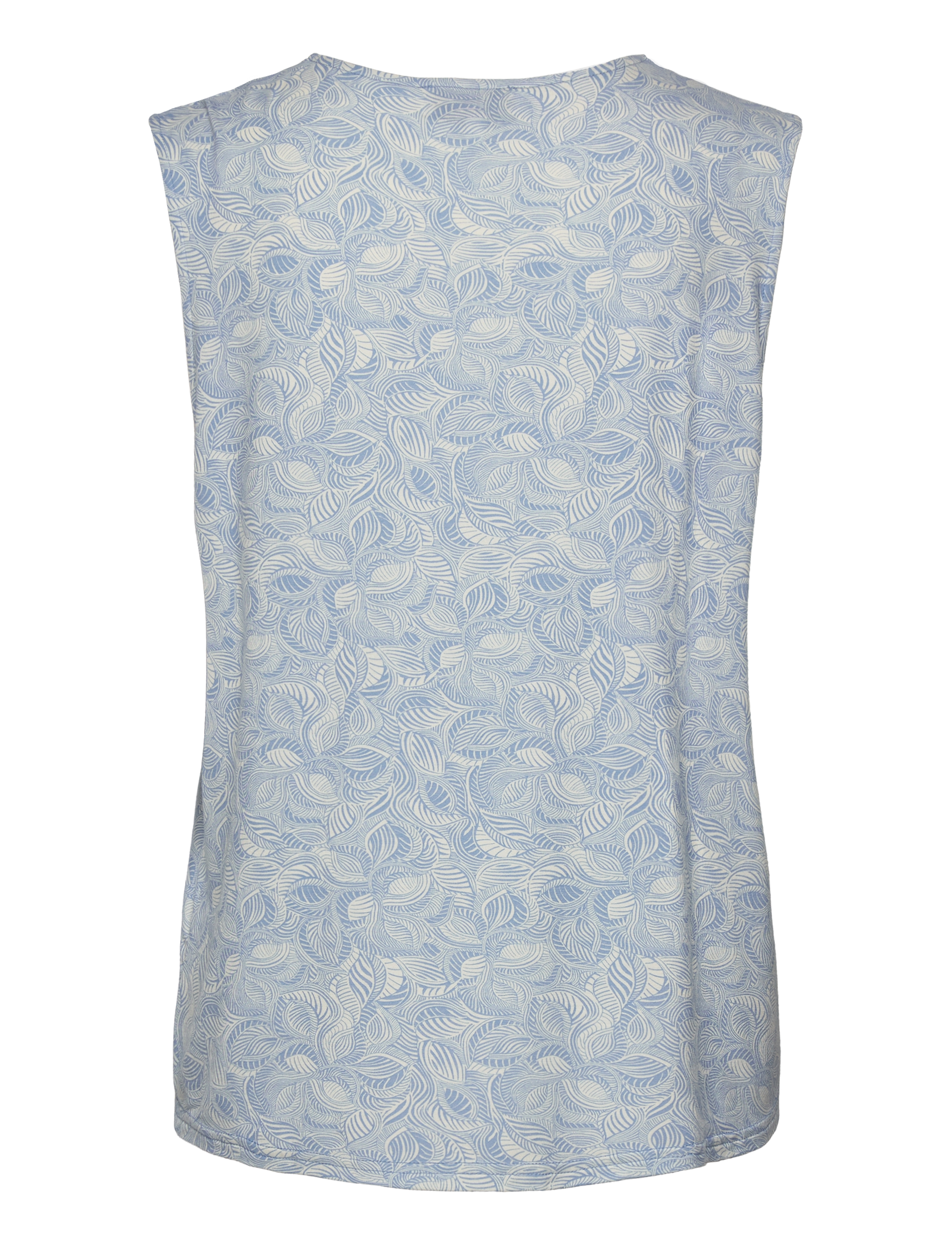 Rosemunde - Top - sleeveless blouses - blue leaf print - 1
