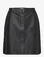 Leather skirt - BLACK