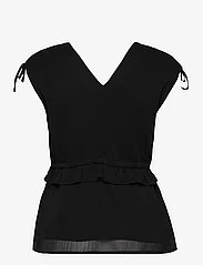Rosemunde - Recycled polyester top - blouses korte mouwen - black - 1