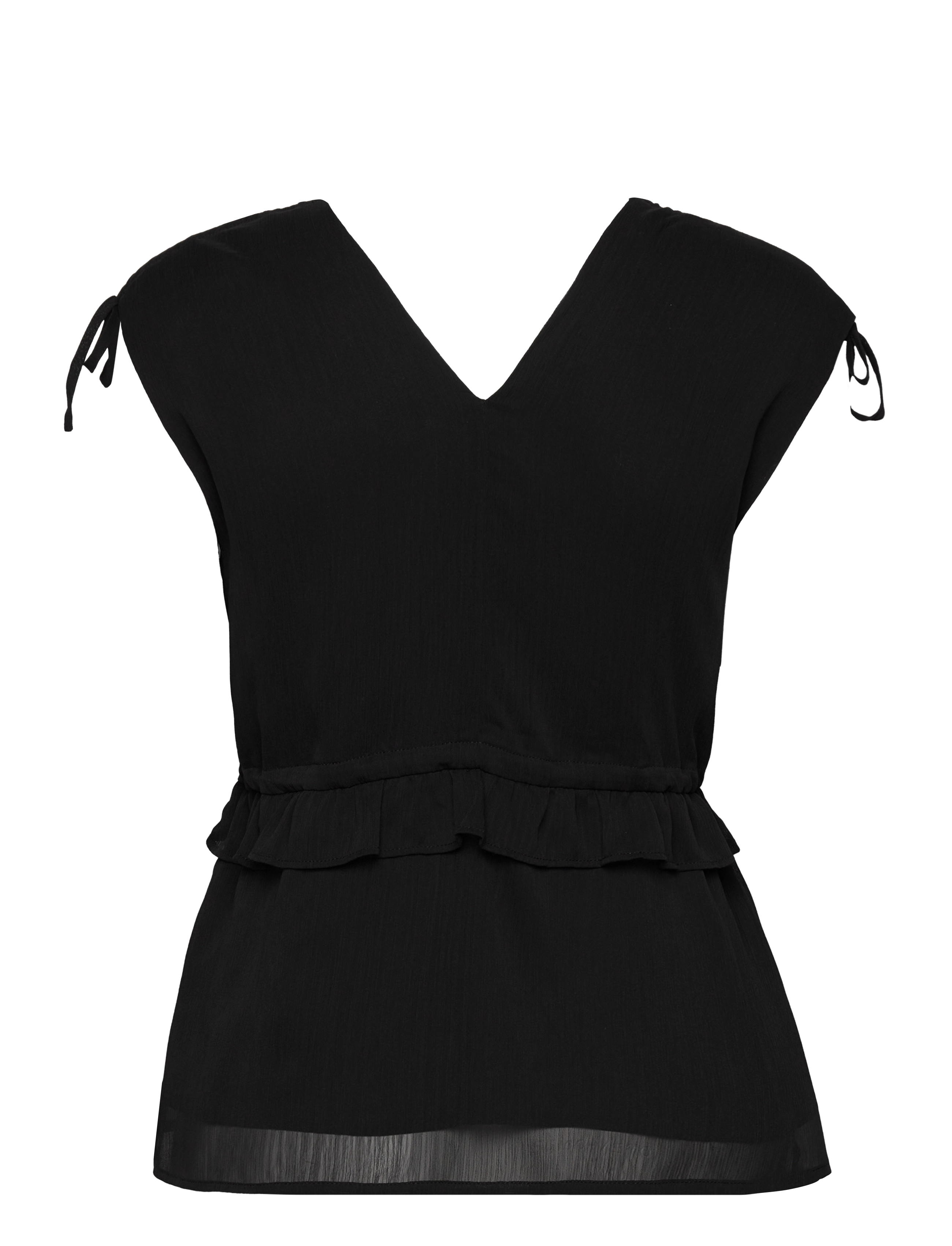 Rosemunde - Recycled polyester top - kurzämlige blusen - black - 1