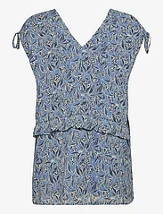 Rosemunde - Recycled polyester top - kortärmade blusar - blue currant print - 1