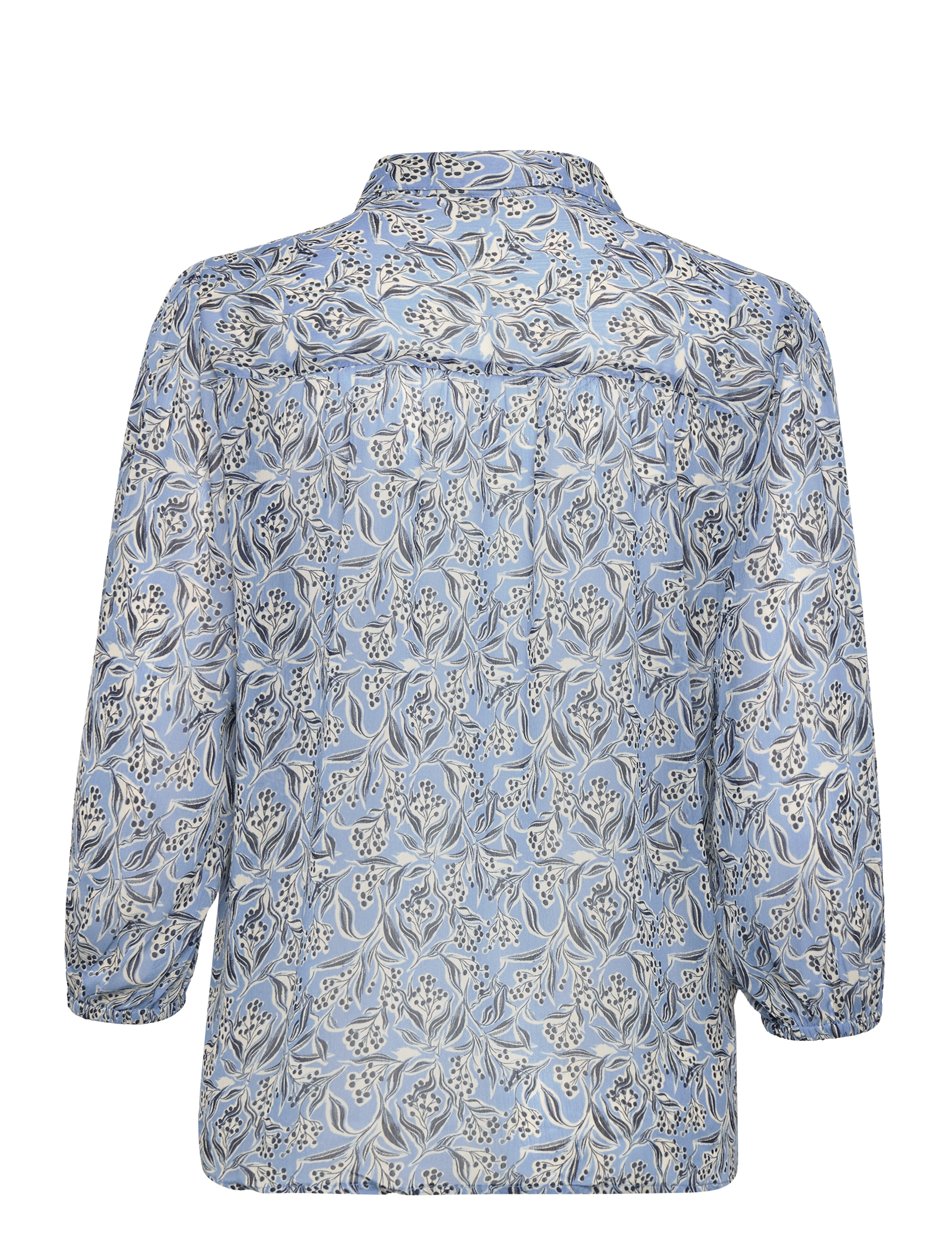 Rosemunde - Recycled polyester shirt - langærmede skjorter - blue currant print - 1