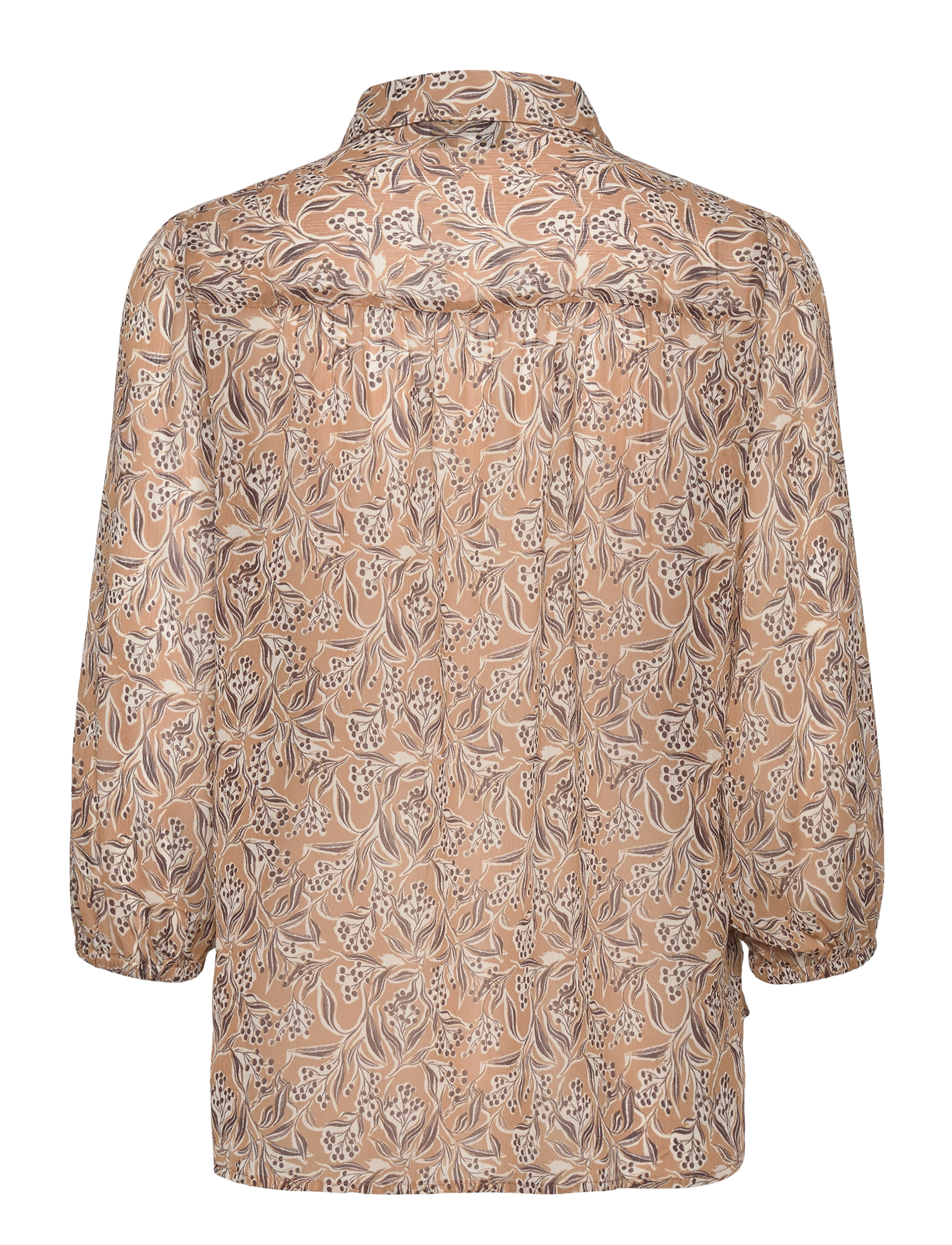 Rosemunde - Recycled polyester shirt - langærmede skjorter - brown currant print - 1