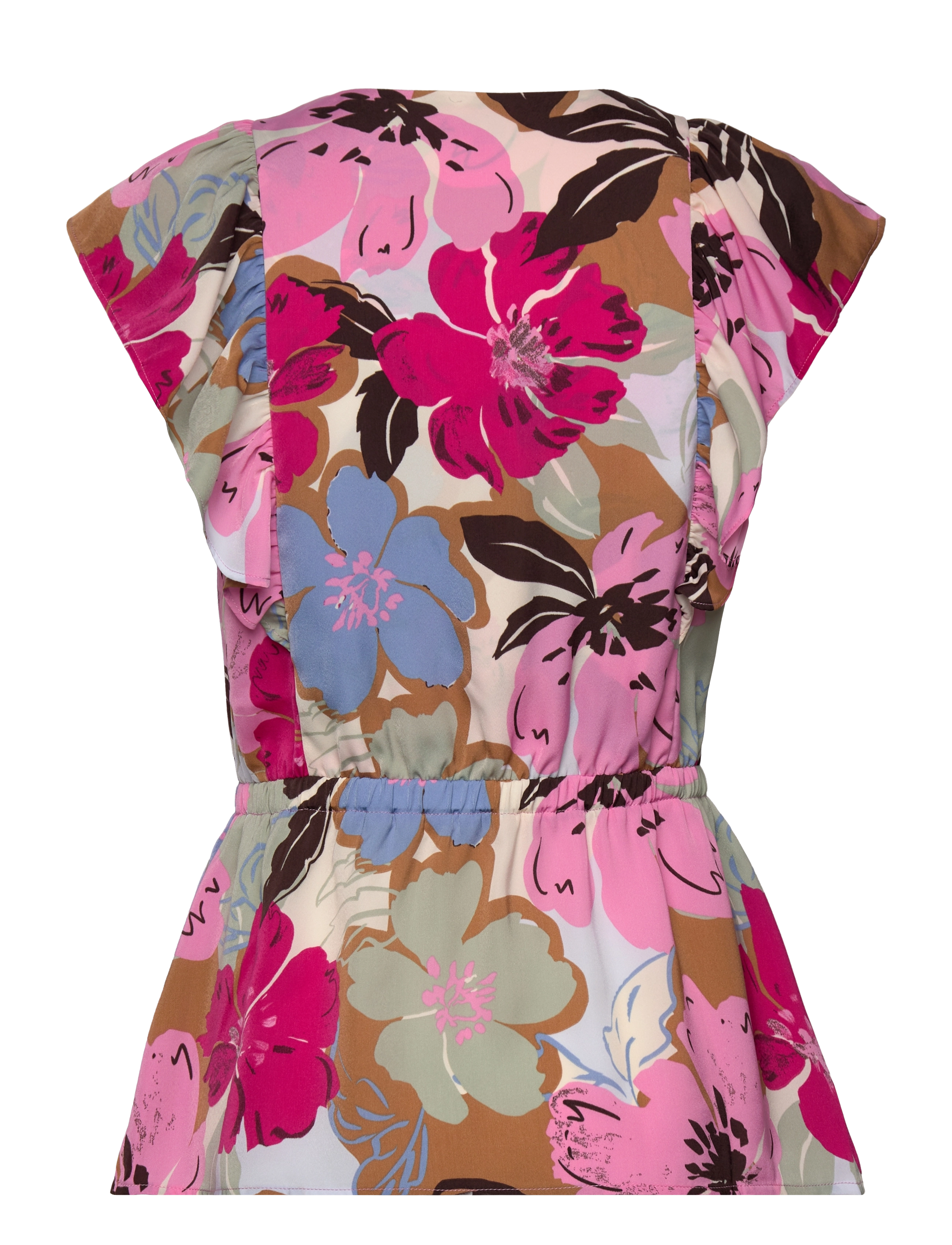 Rosemunde - Recycled polyester top - kortærmede bluser - supersized floral print - 1