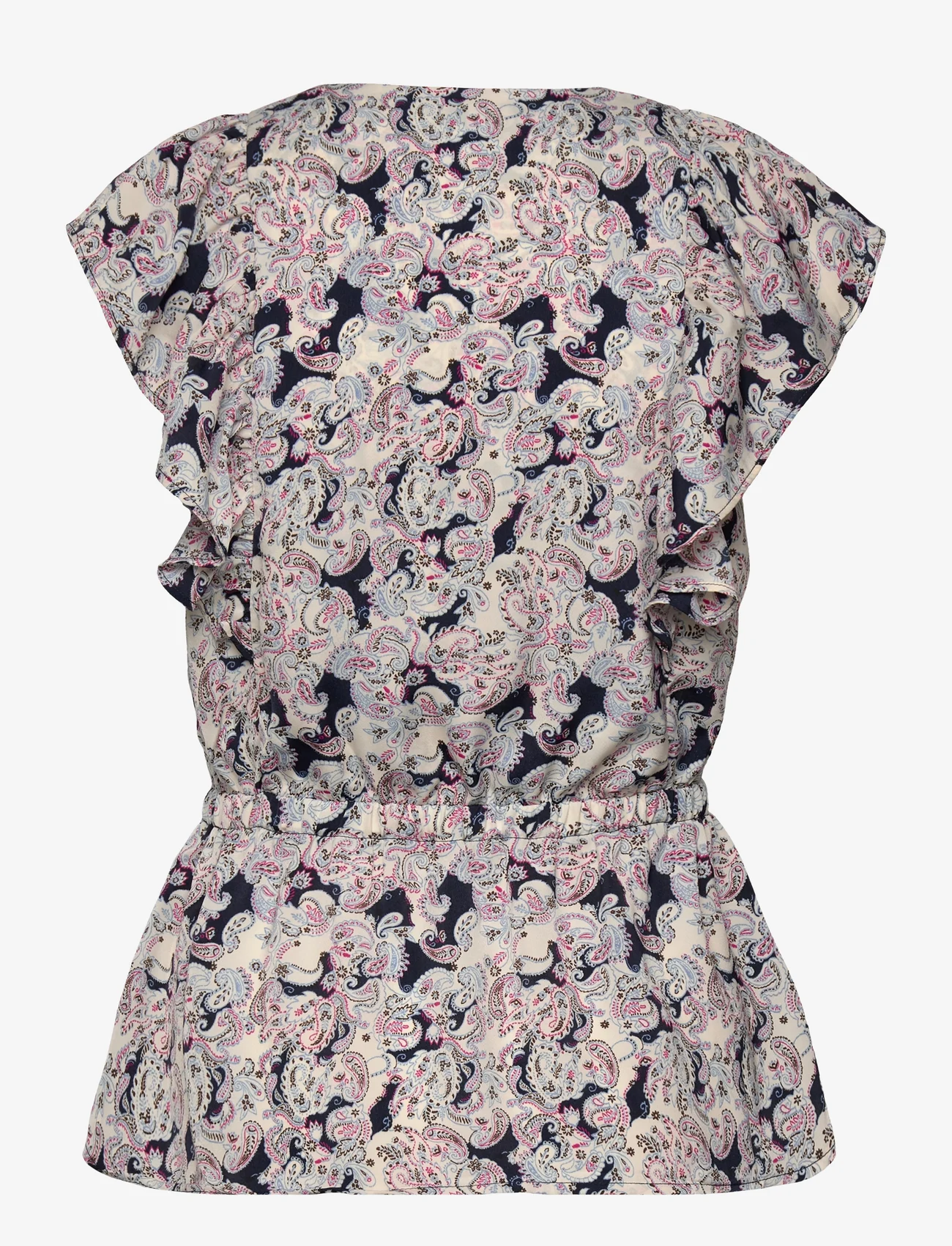 Rosemunde - Recycled polyester top - kurzämlige blusen - boho paisley print - 1