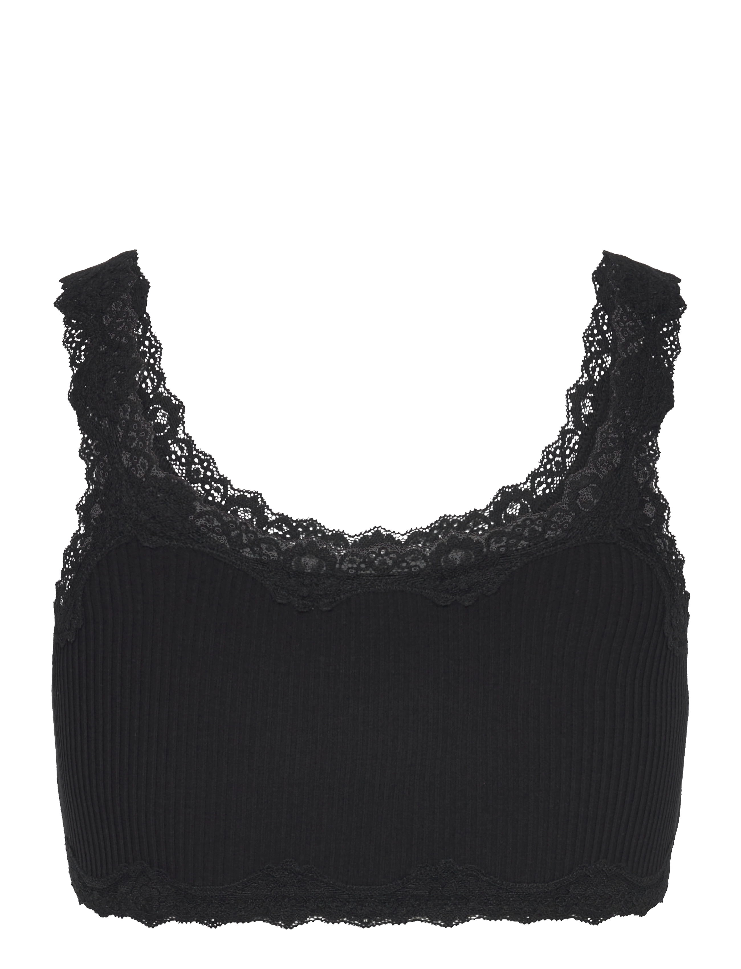 Rosemunde - Silk bralette w/ lace - black - 1