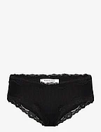 Silk hipster w/ lace - BLACK