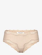 Silk hipster w/ lace - CACAO