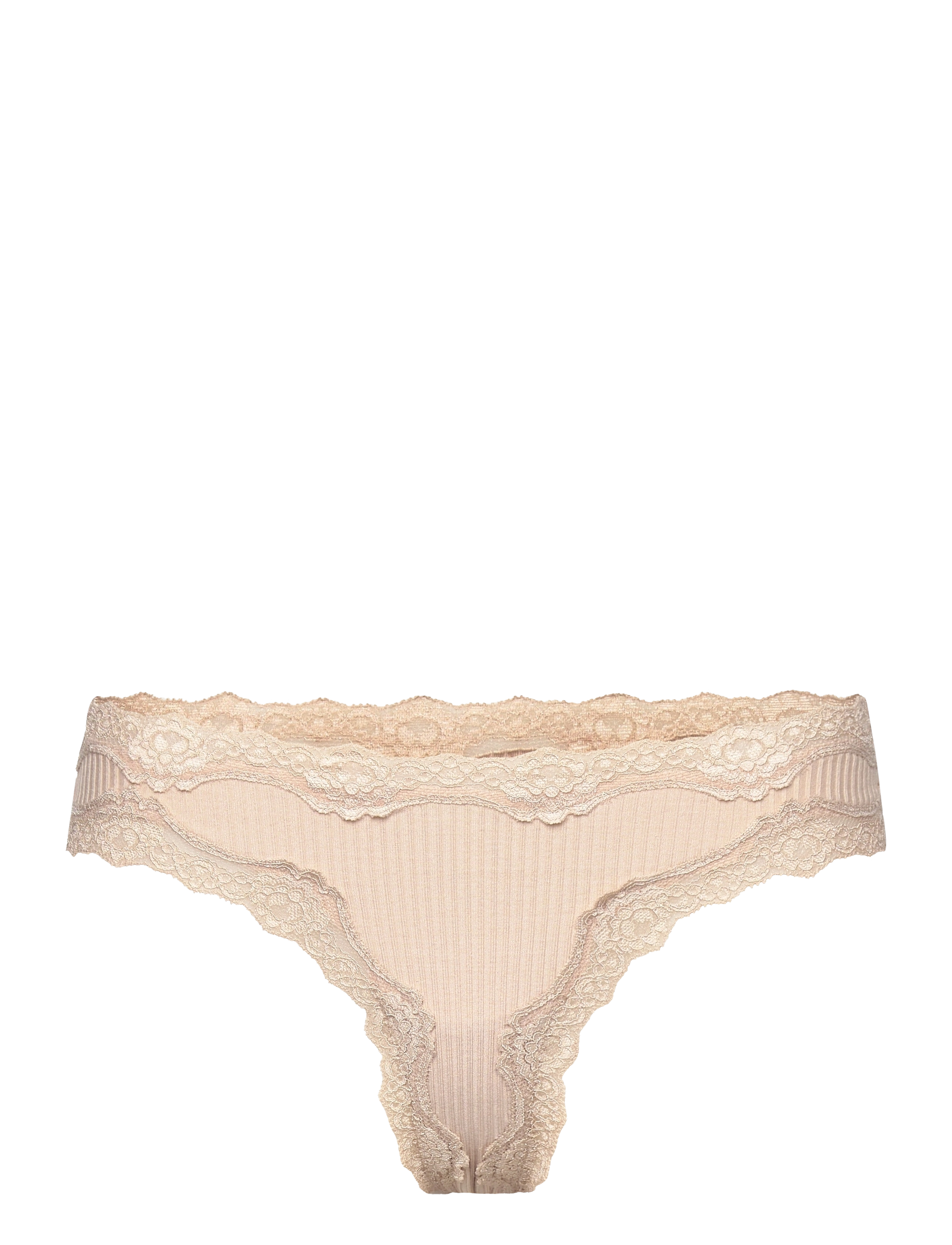 Rosemunde Silk brasilian w/ lace - Undertøj - CACAO / beige