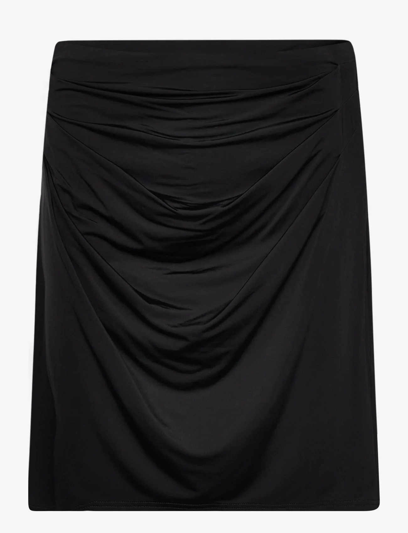 Rosemunde - Cupro skirt - kurze röcke - black - 0