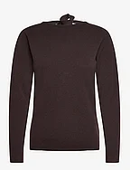 Wool & cashmere pullover - BLACK BROWN