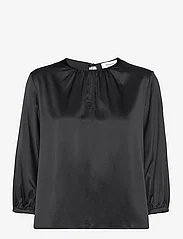 Rosemunde - Silk blouse - langärmlige blusen - black - 0