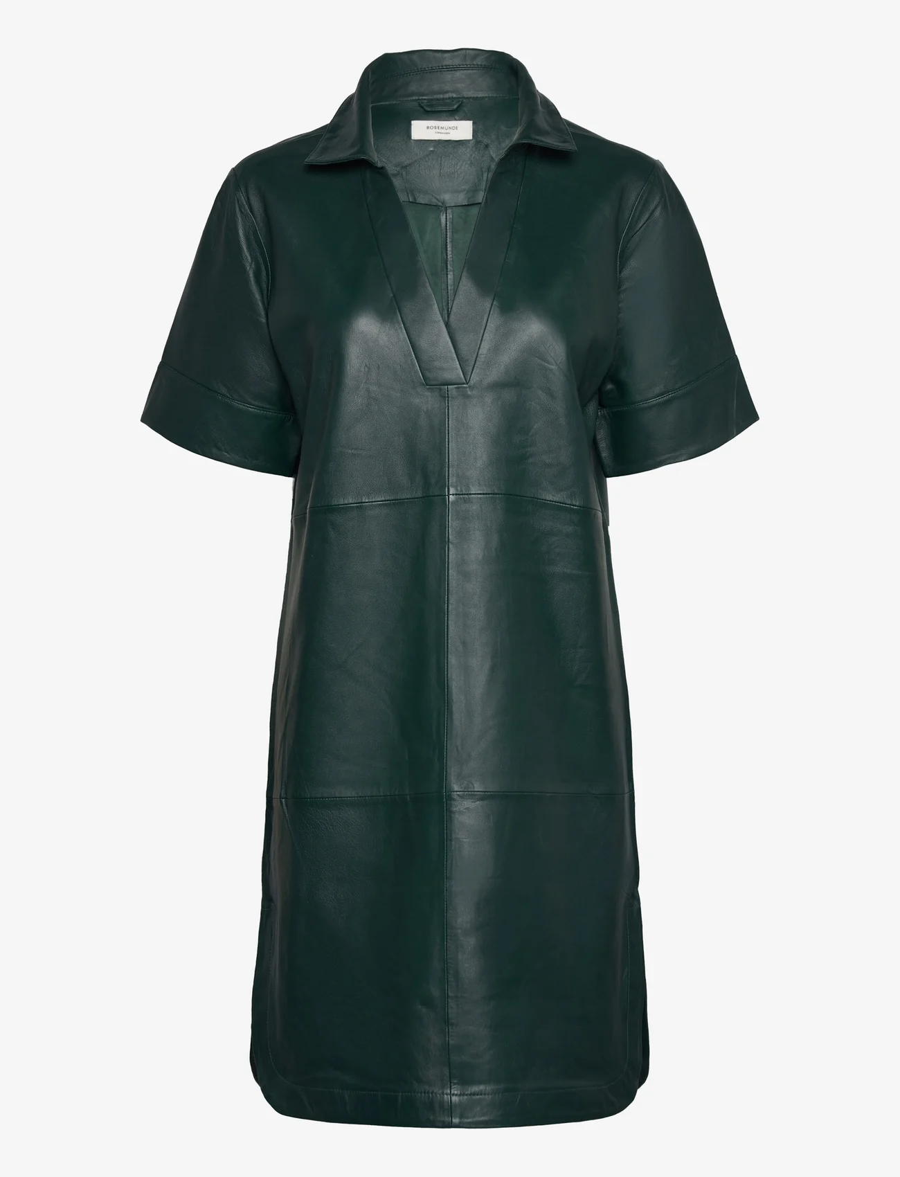 Rosemunde - Leather dress - t-shirt-kleider - dark teal - 0