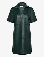 Rosemunde - Leather dress - t-paitamekot - dark teal - 0
