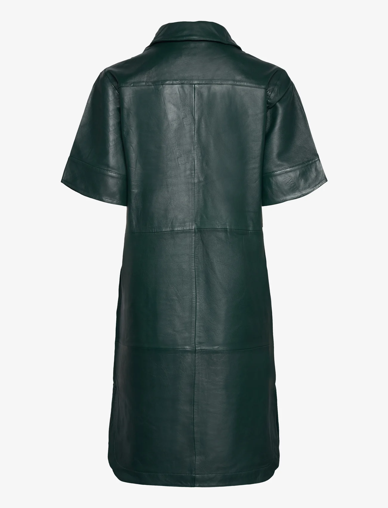 Rosemunde - Leather dress - t-paitamekot - dark teal - 1