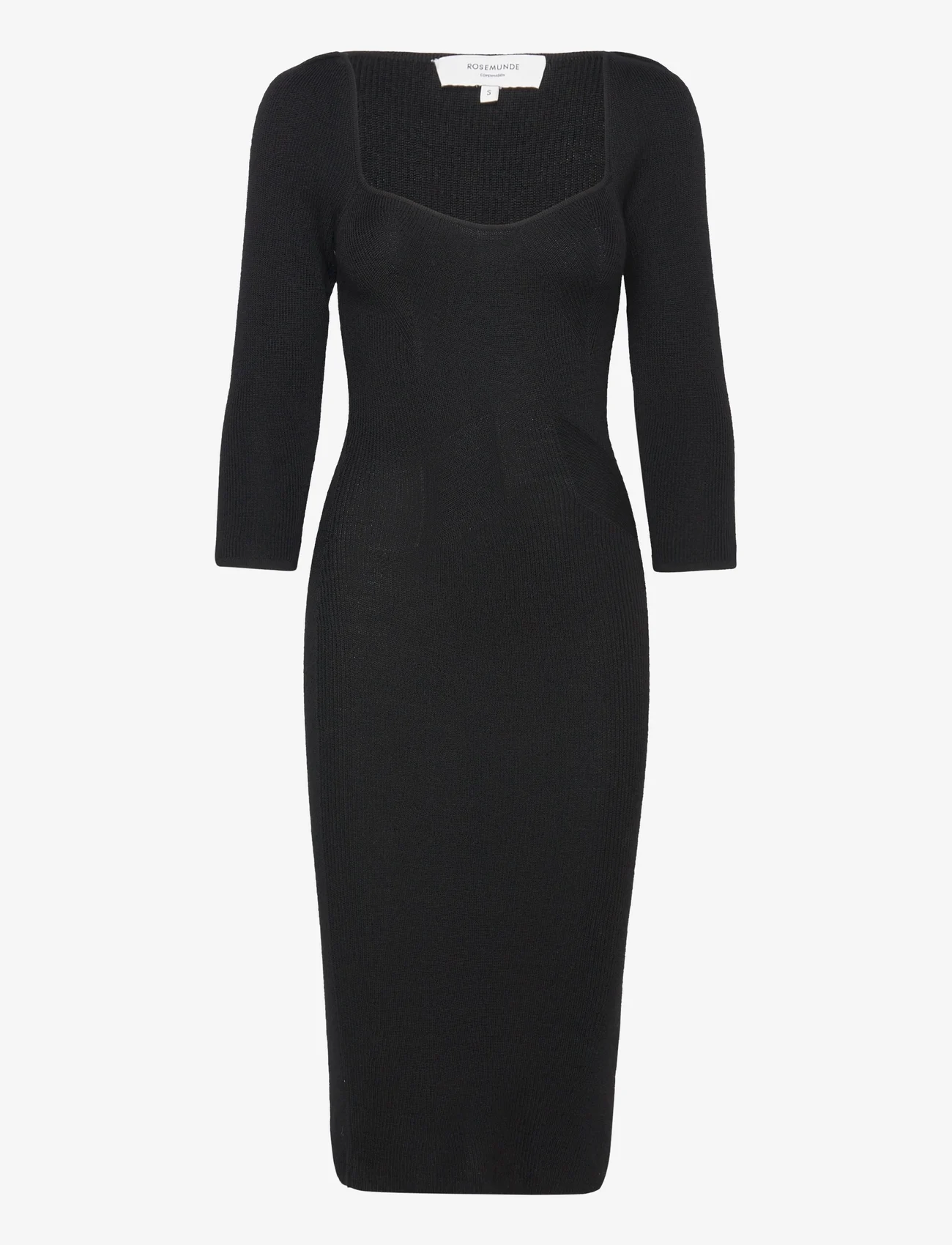 Rosemunde - Merino wool dress - etuikleider - black - 0