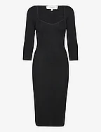 Merino wool dress - BLACK