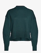 Merino wool pullover - DARK TEAL MELANGE