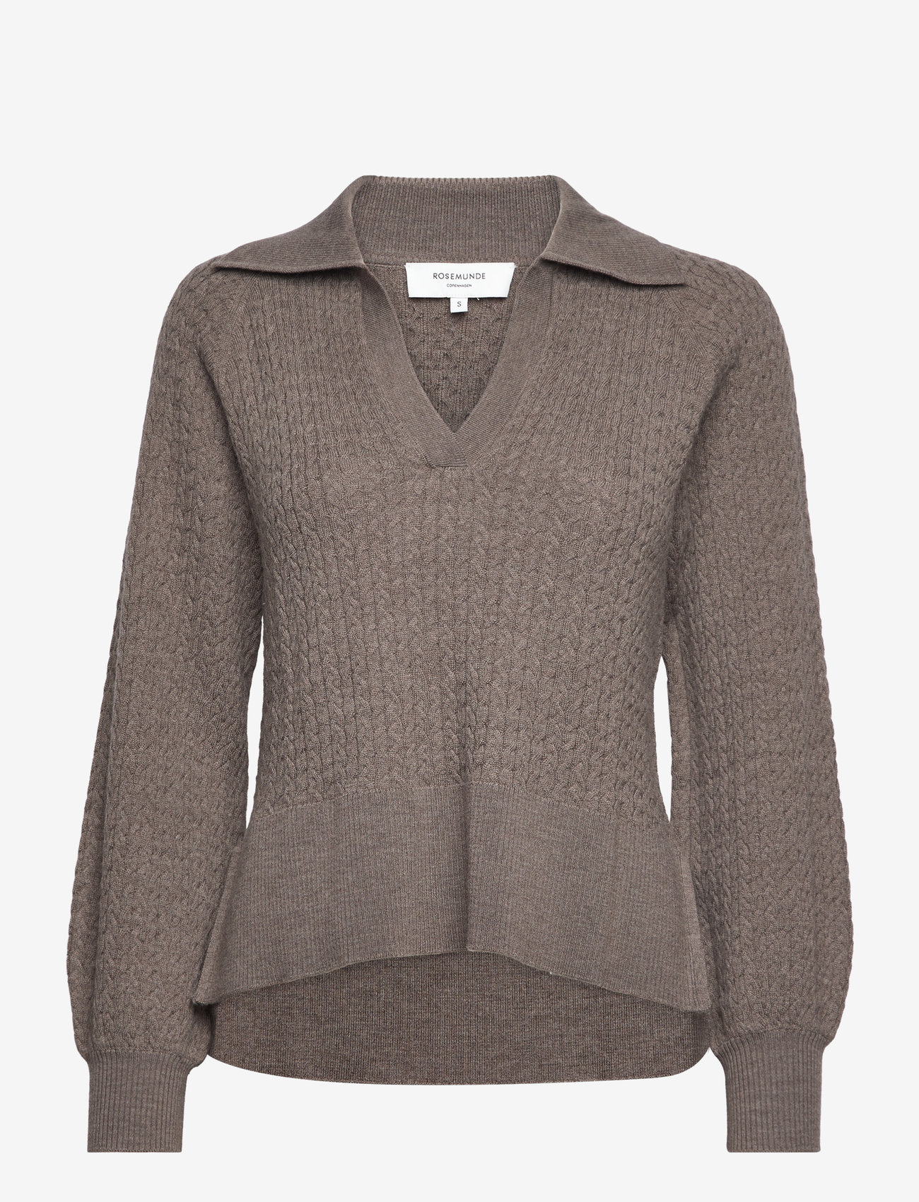 Rosemunde - Merino wool pullover - falcon melange - 0