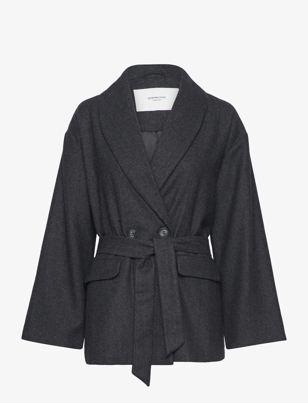 Rosemunde - Wool jacket - wool jackets - dark grey melange - 0