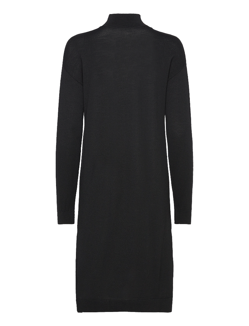 Rosemunde - Merino wool dress - knitted dresses - black - 1