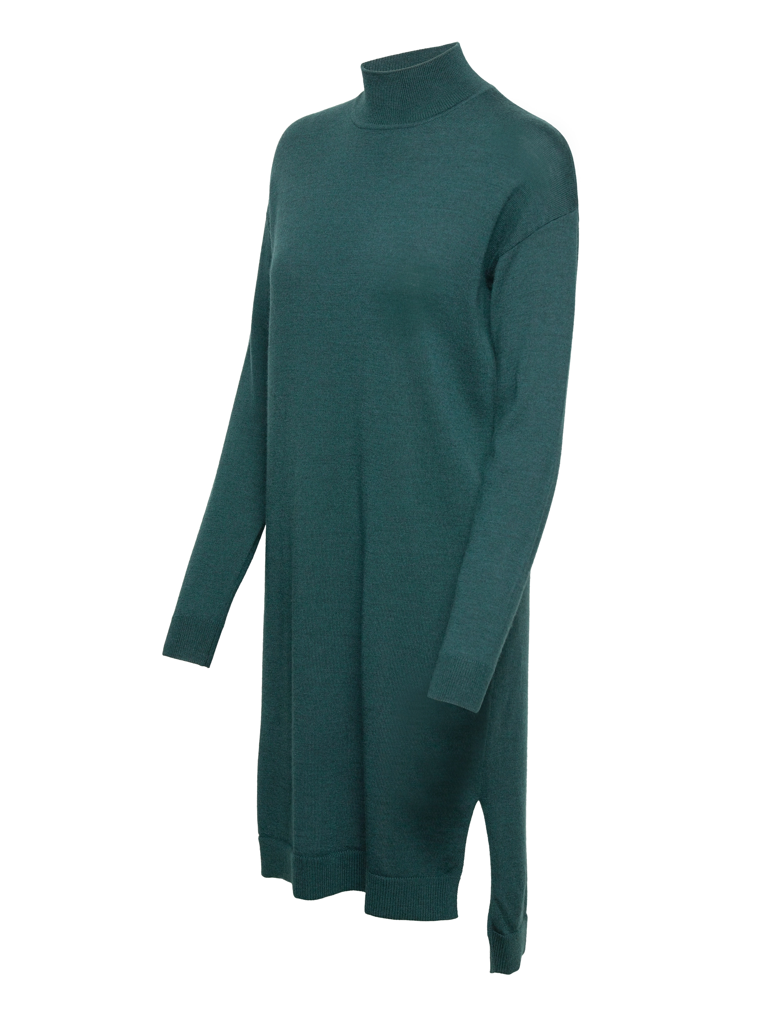 Rosemunde - Merino wool dress - dark teal melange - 2