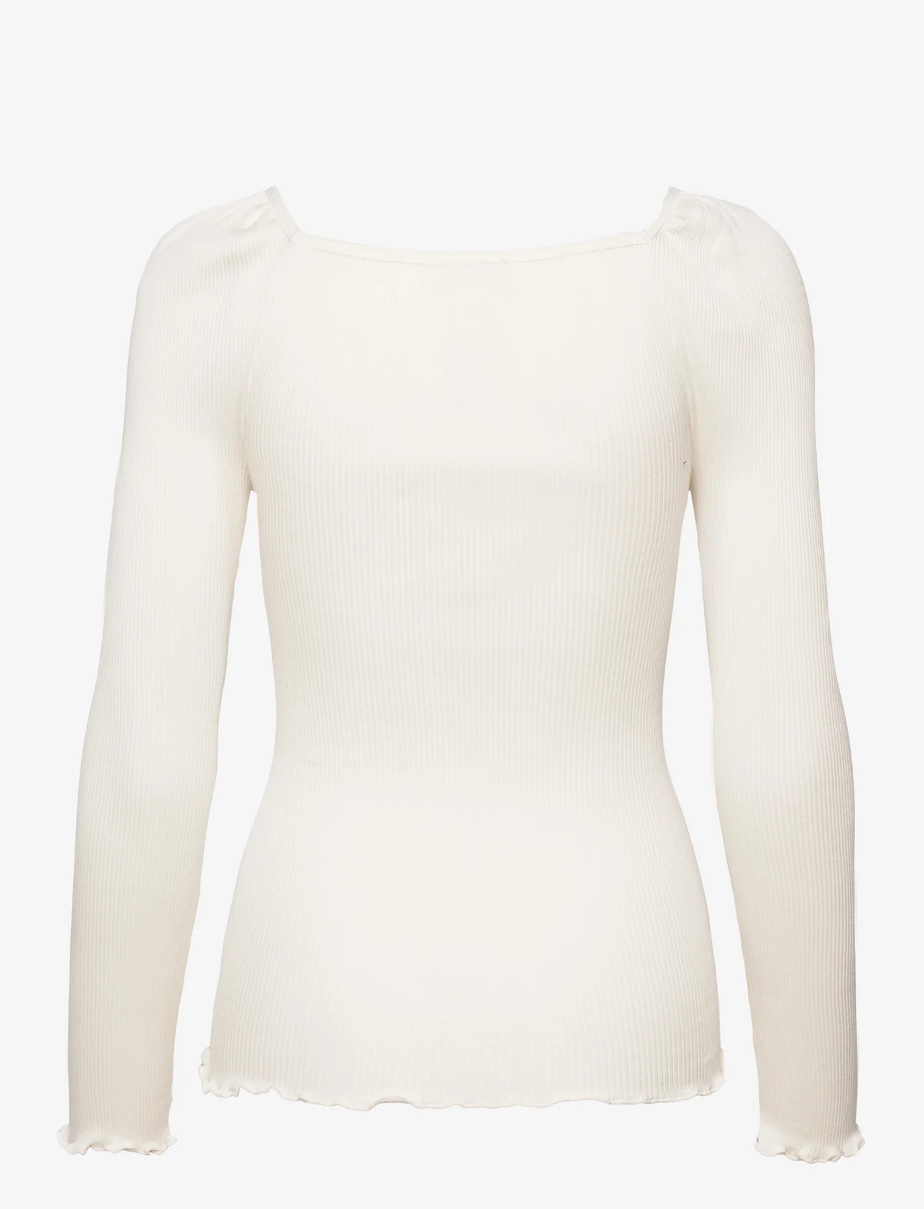 Rosemunde - Silk t-shirt - langermede topper - ivory - 1