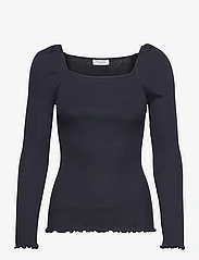 Rosemunde - Silk t-shirt - long-sleeved tops - navy - 0
