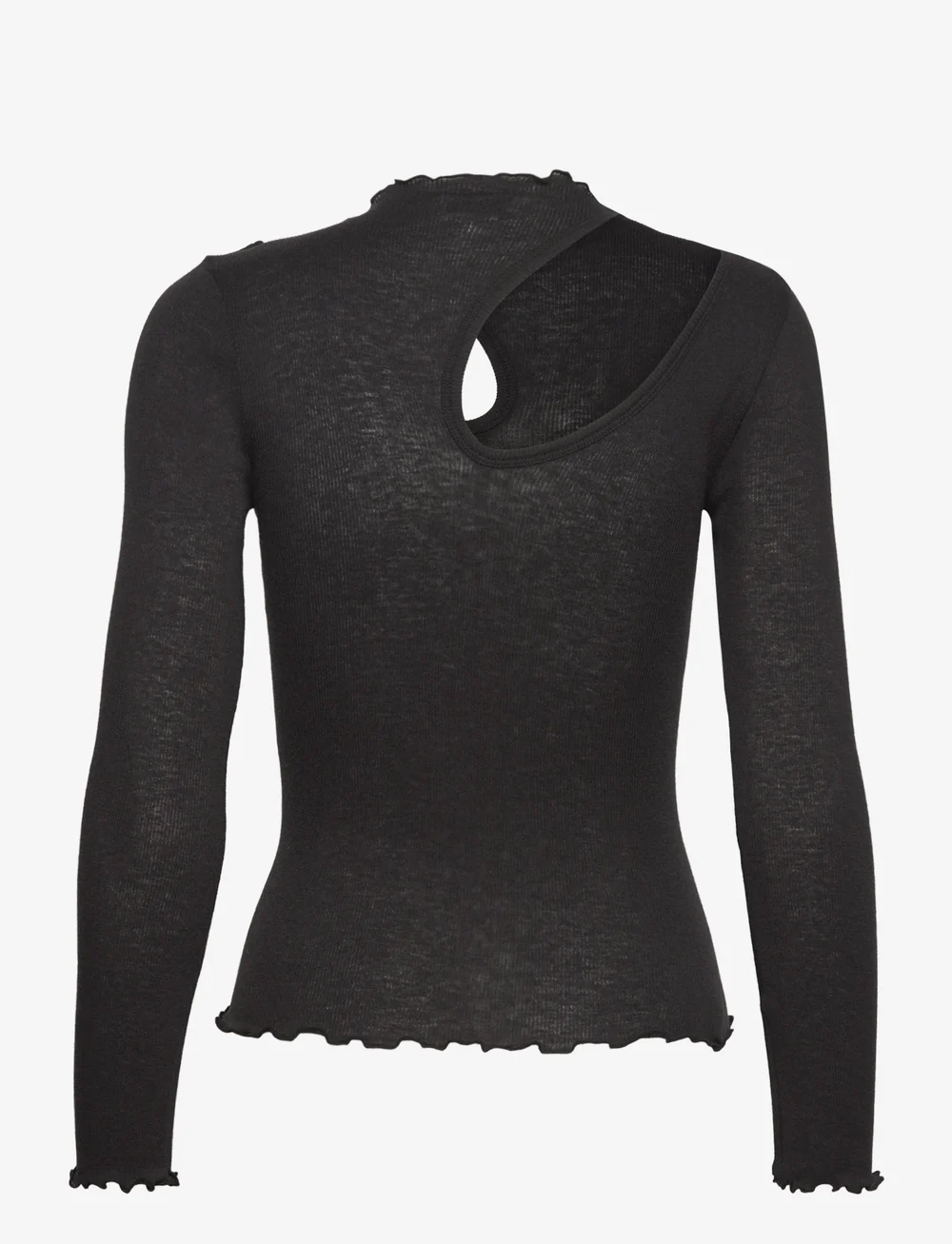 Rosemunde - Wool t-shirt - long-sleeved tops - black - 1