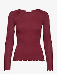 Rosemunde - Organic t-shirt - long-sleeved tops - cabernet - 0