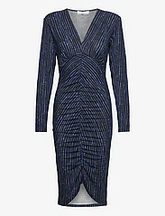 Rosemunde - Viscose dress - party wear at outlet prices - blue uneven stripe print - 0