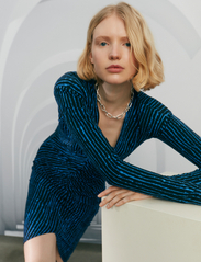 Rosemunde - Viscose dress - vakarėlių drabužiai išparduotuvių kainomis - blue uneven stripe print - 1