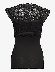 Rosemunde - Silk top w/ lace - sleeveless tops - black - 1