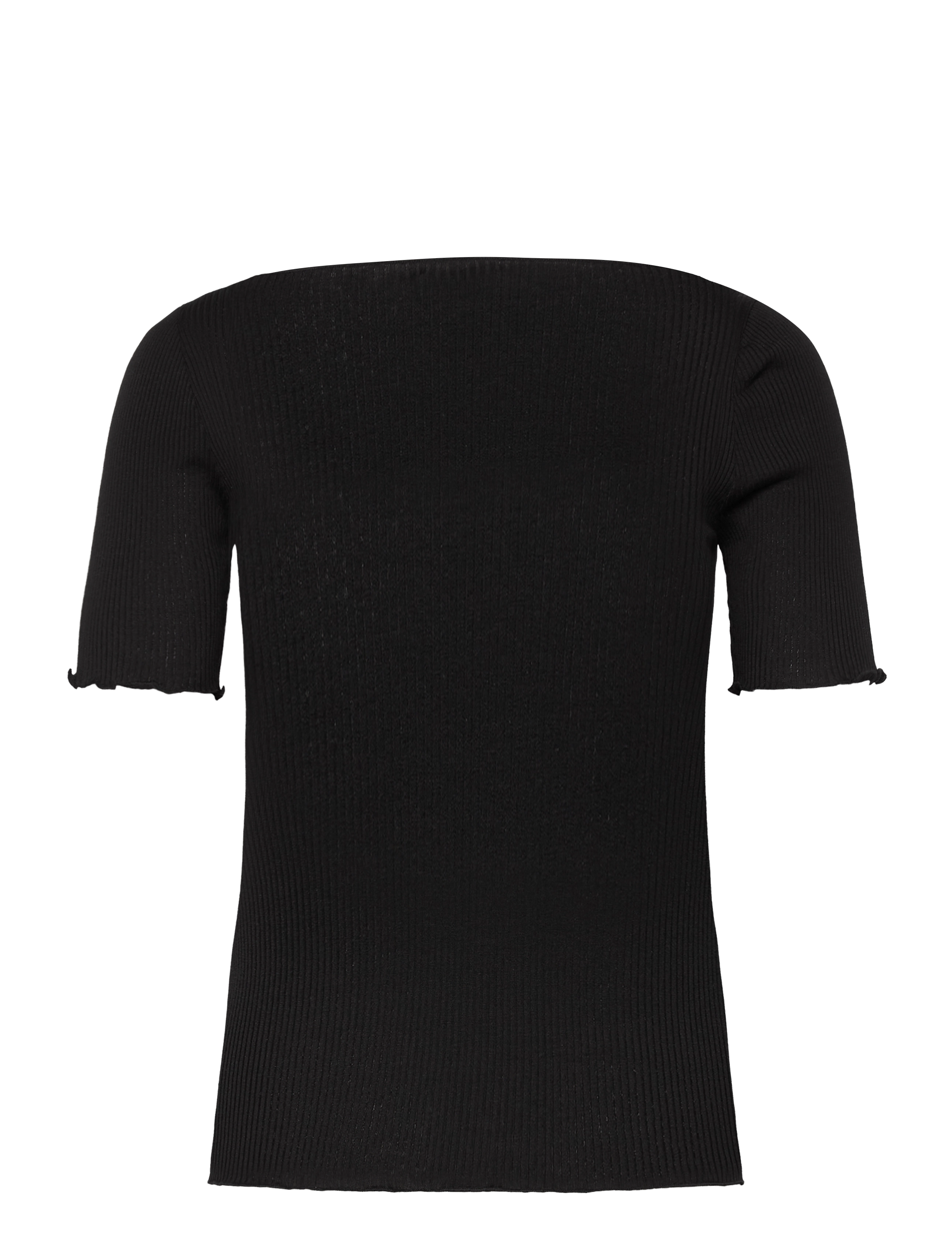 Rosemunde - Silk boat neck t-shirt - black - 1