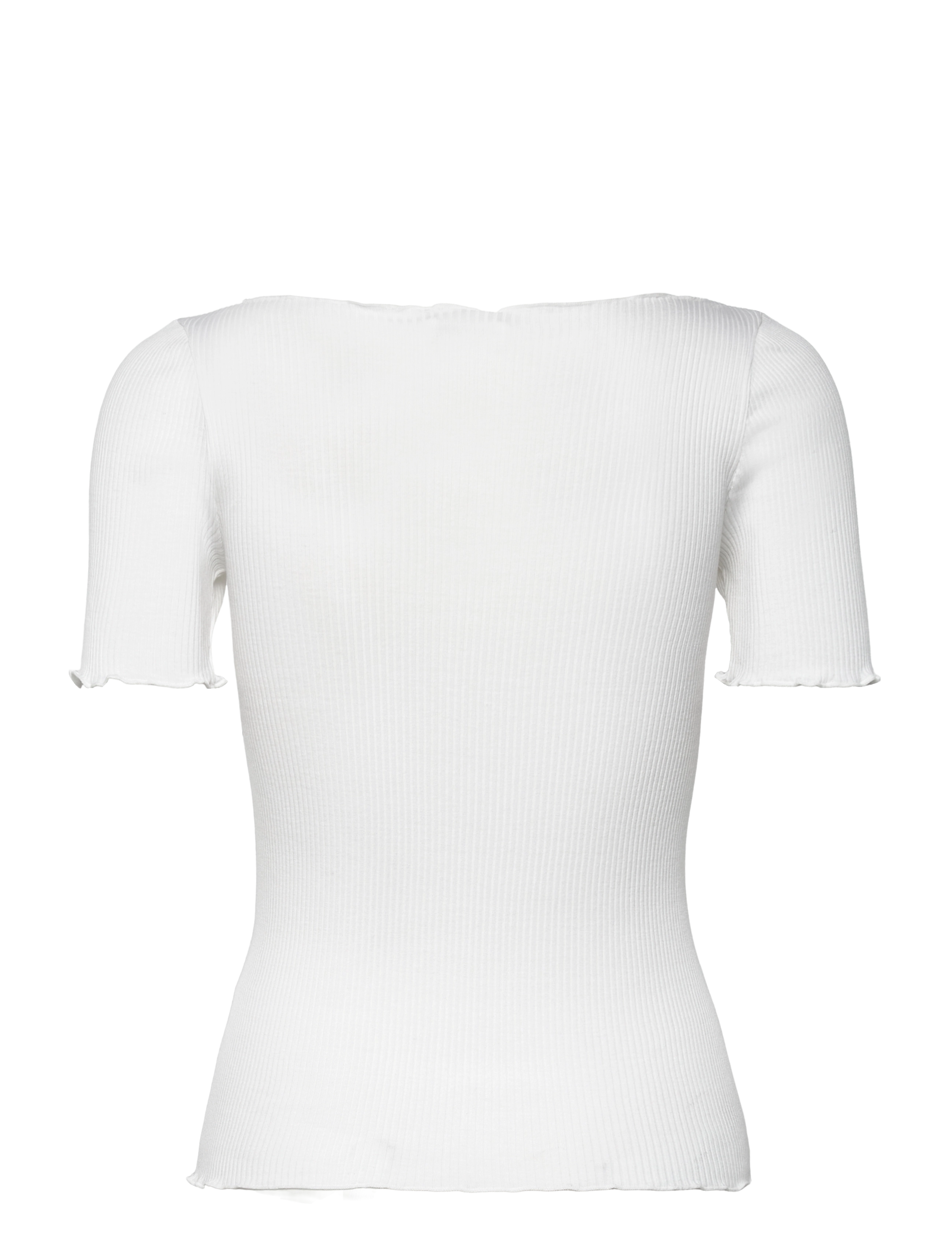 Rosemunde - Silk boat neck t-shirt - new white - 1