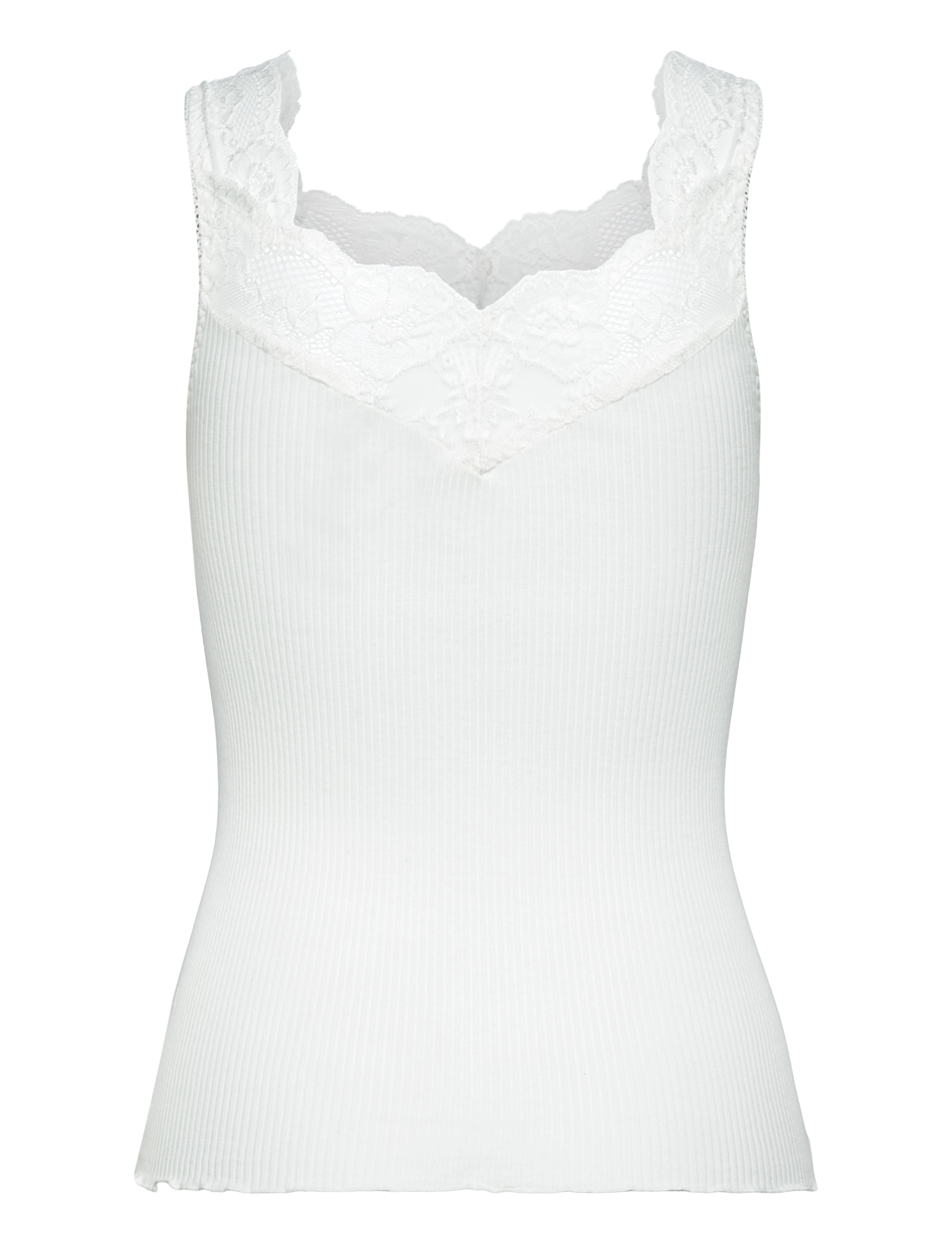Rosemunde - Silk top w/ lace - ivory - 1