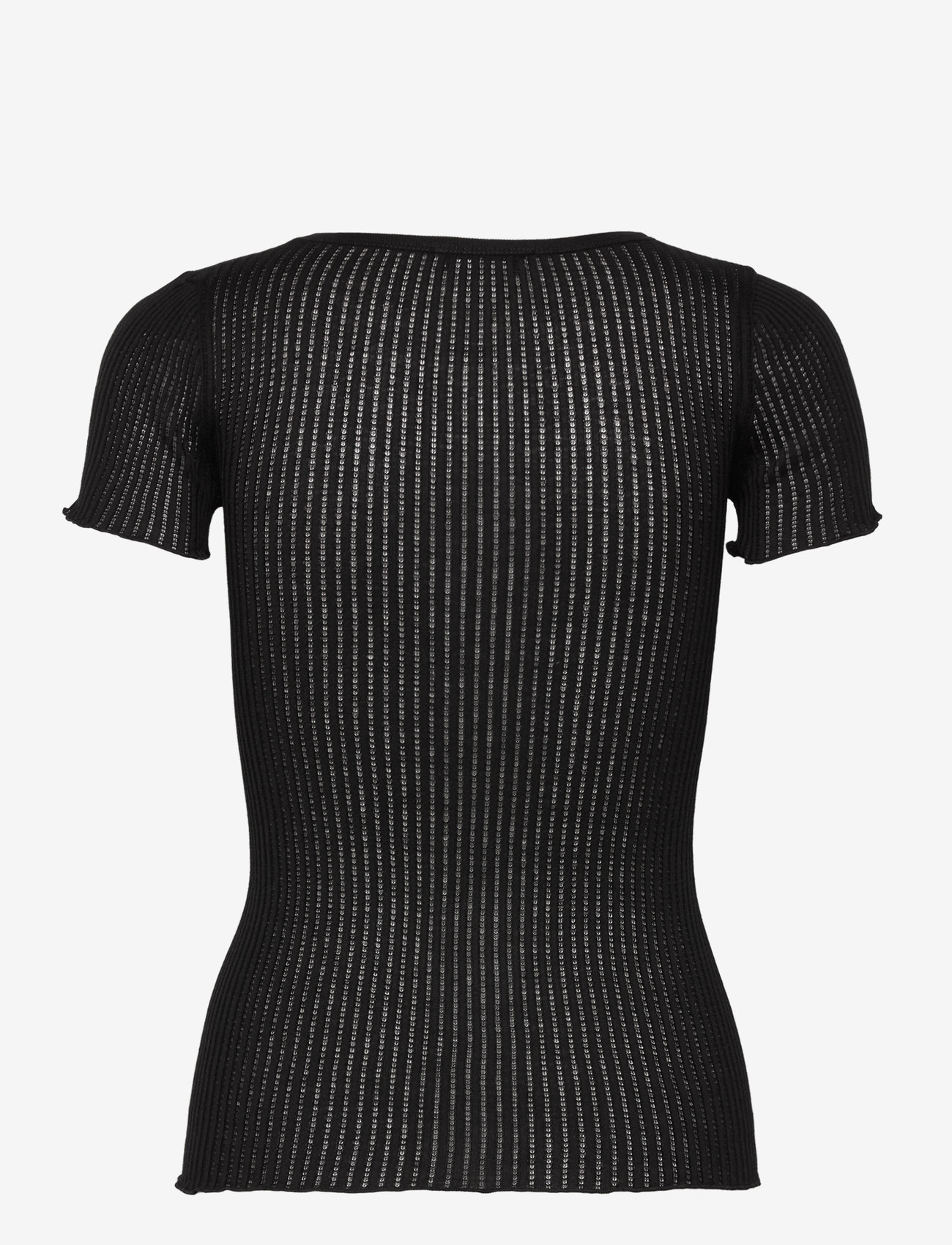 Rosemunde - RWBelize Silk SS T-shirt - t-shirts - black - 1