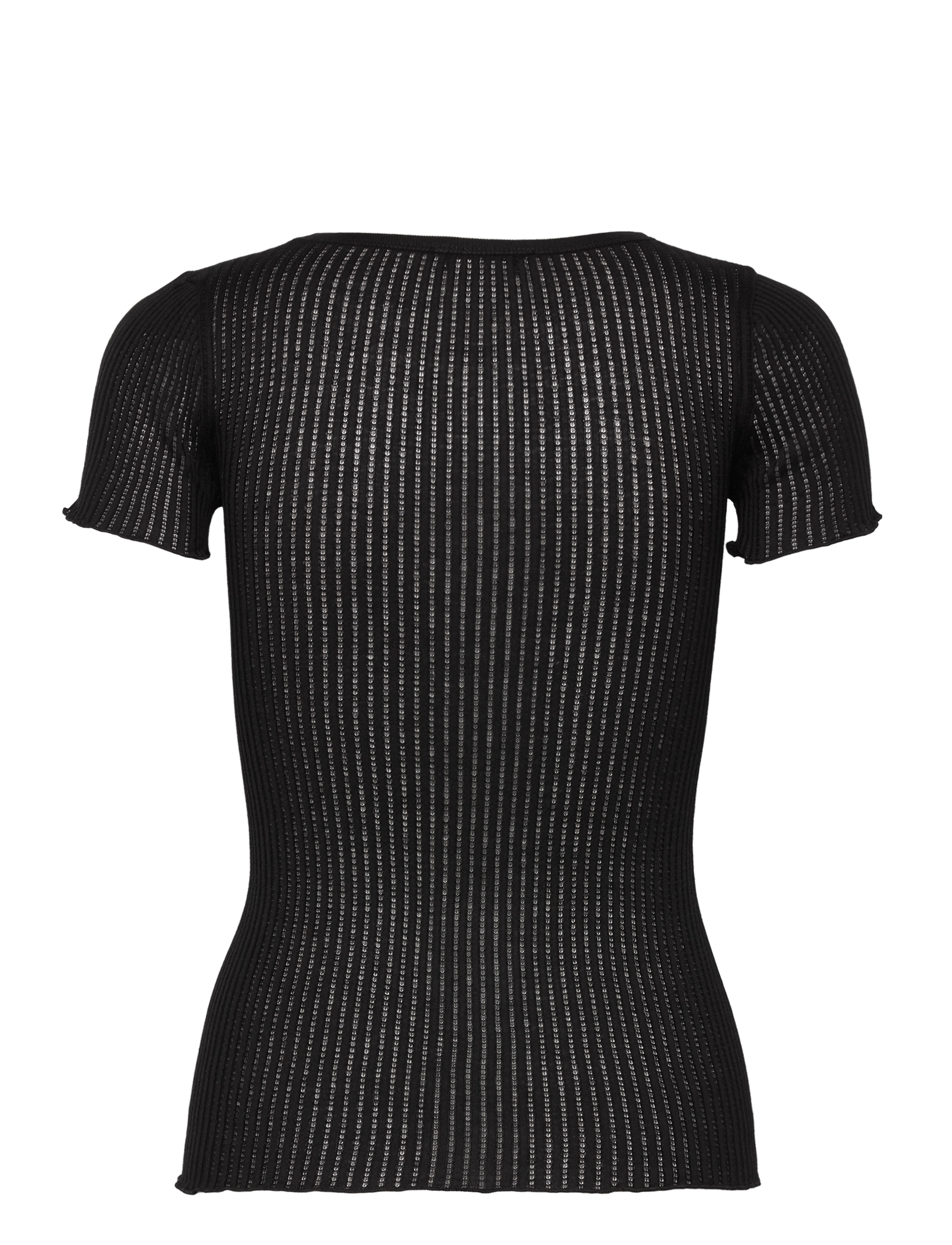 Rosemunde - RWBelize Silk SS T-shirt - t-shirts - black - 1