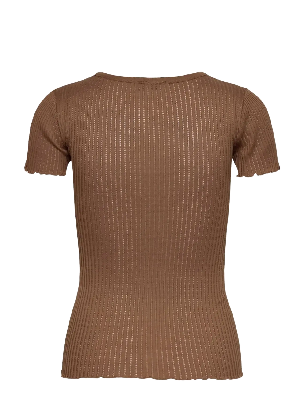 Rosemunde - RWBelize Silk SS T-shirt - t-shirts - coca mocha - 1