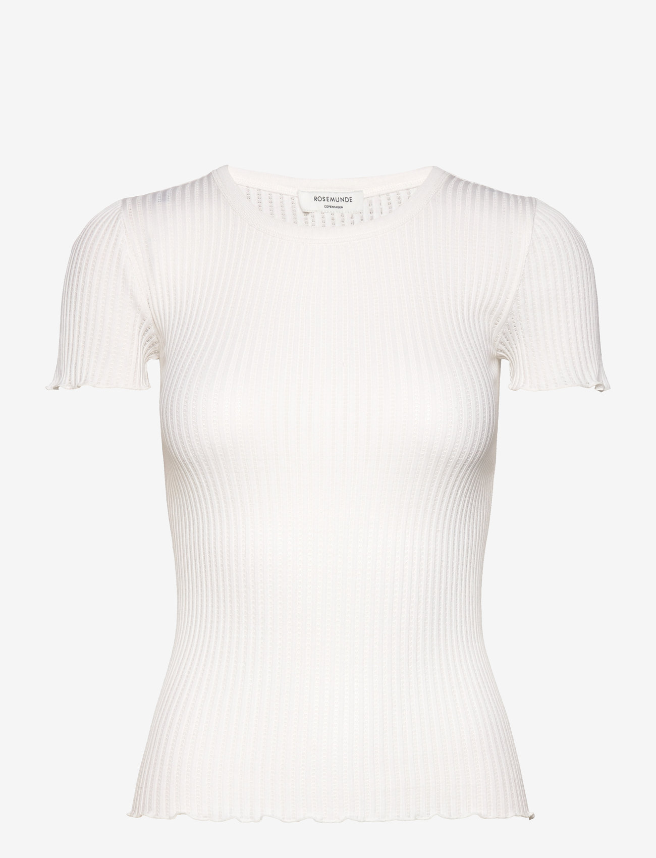 Rosemunde - RWBelize Silk SS T-shirt - t-shirts - new white - 1
