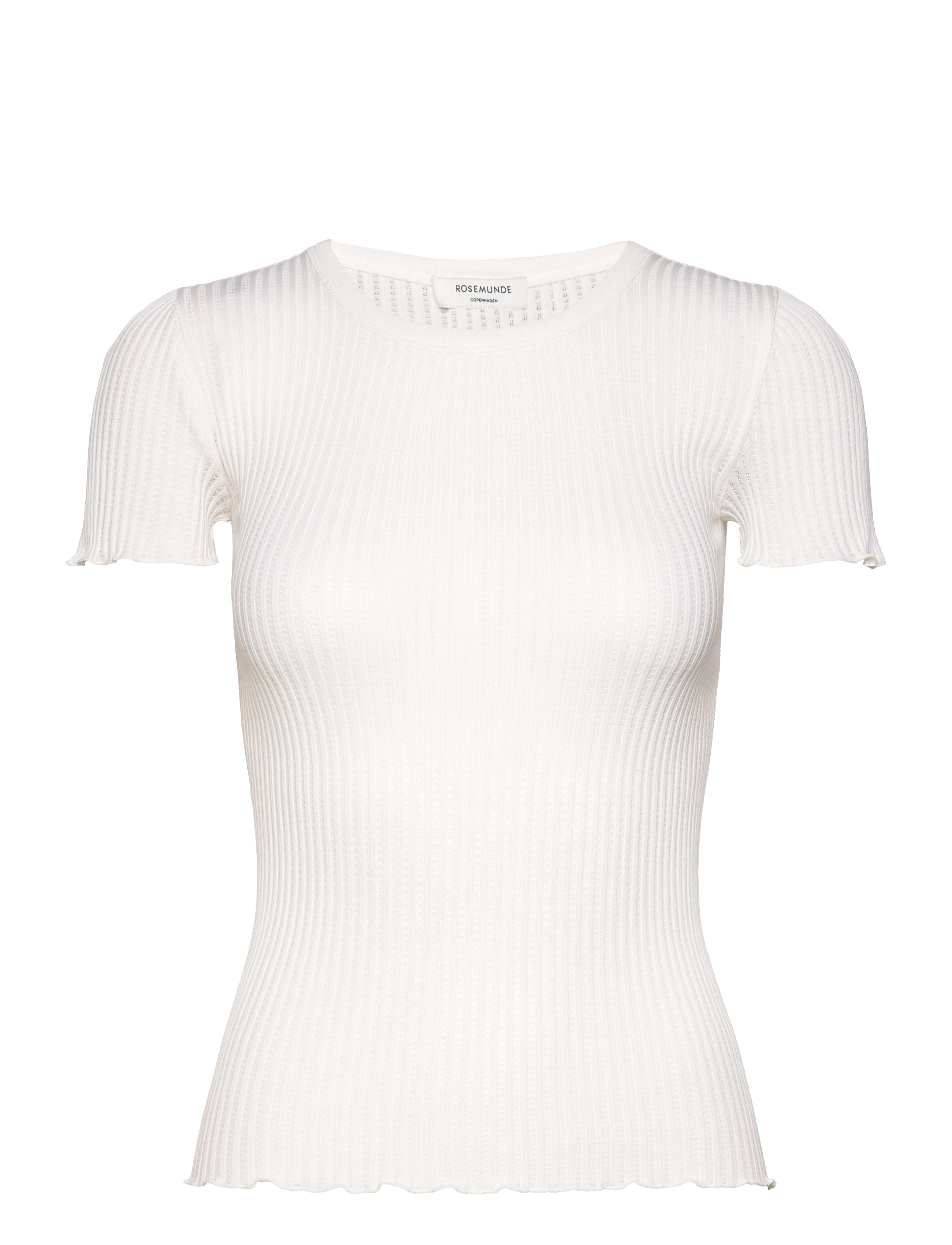 Rosemunde RWBelize Silk SS T-shirt - Klær - NEW WHITE / white