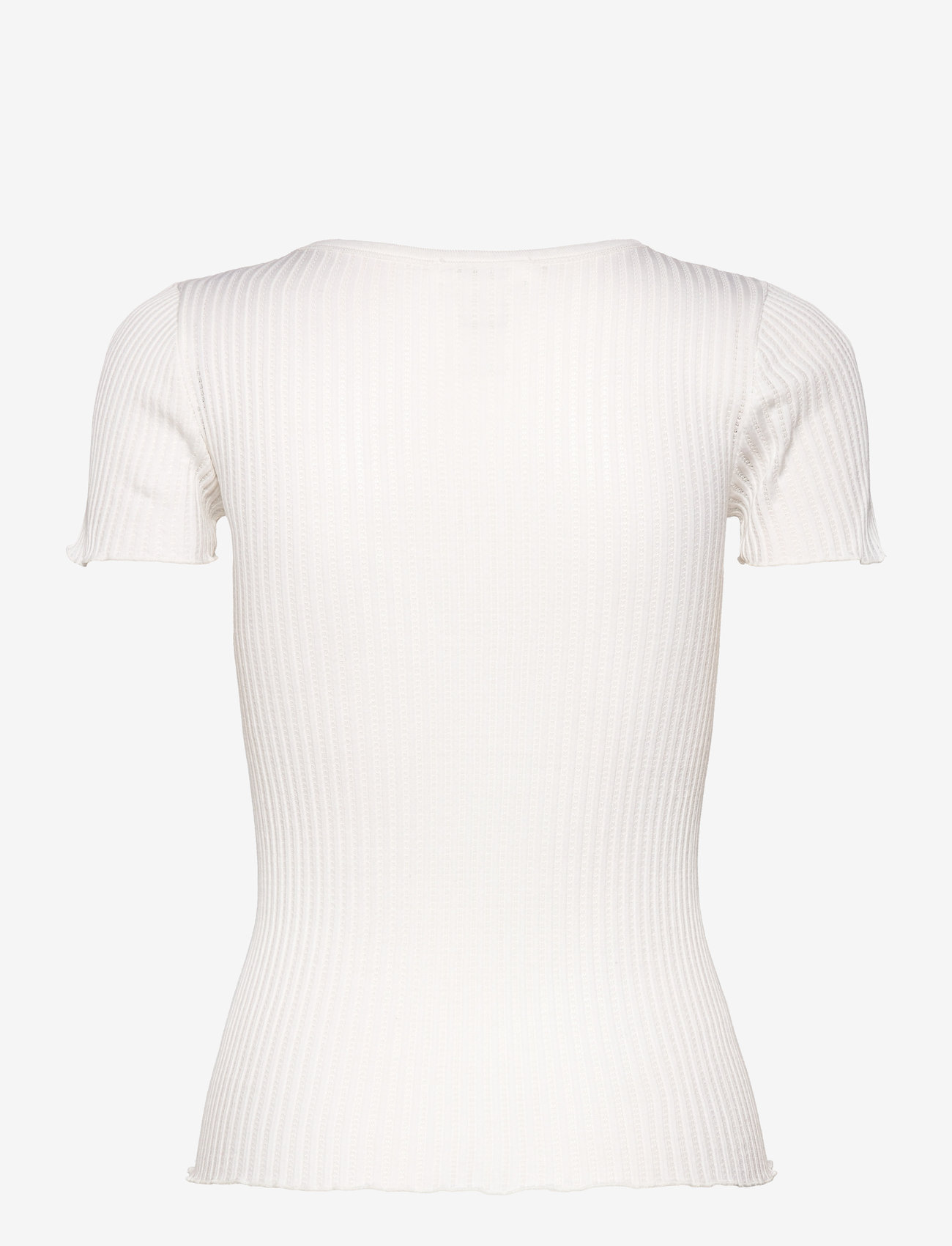 Rosemunde - RWBelize Silk SS T-shirt - t-shirts - new white - 2