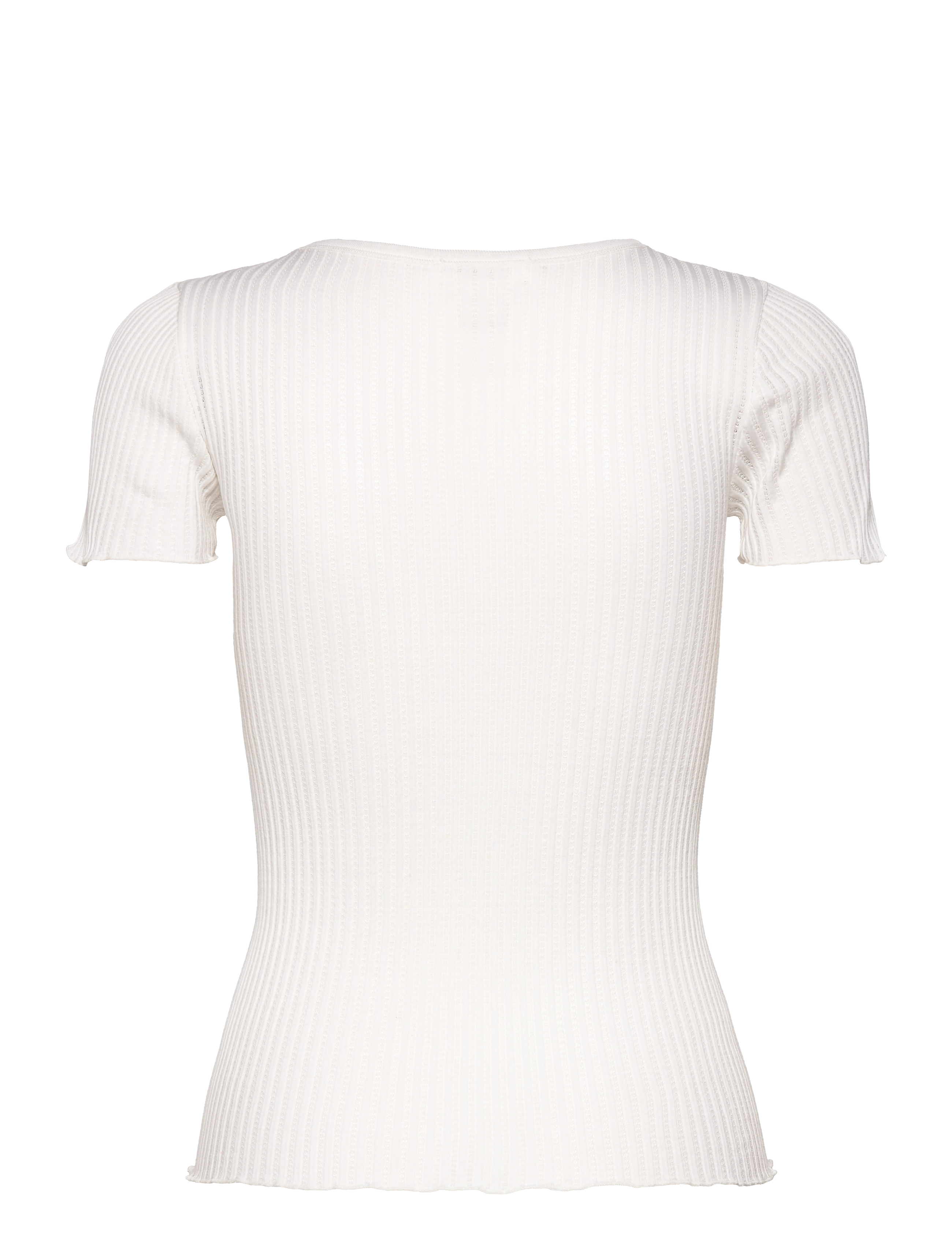 Rosemunde - RWBelize Silk SS T-shirt - t-shirts - new white - 2