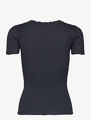 Rosemunde - Silk t-shirt w/ lace - t-shirts - dark blue - 1